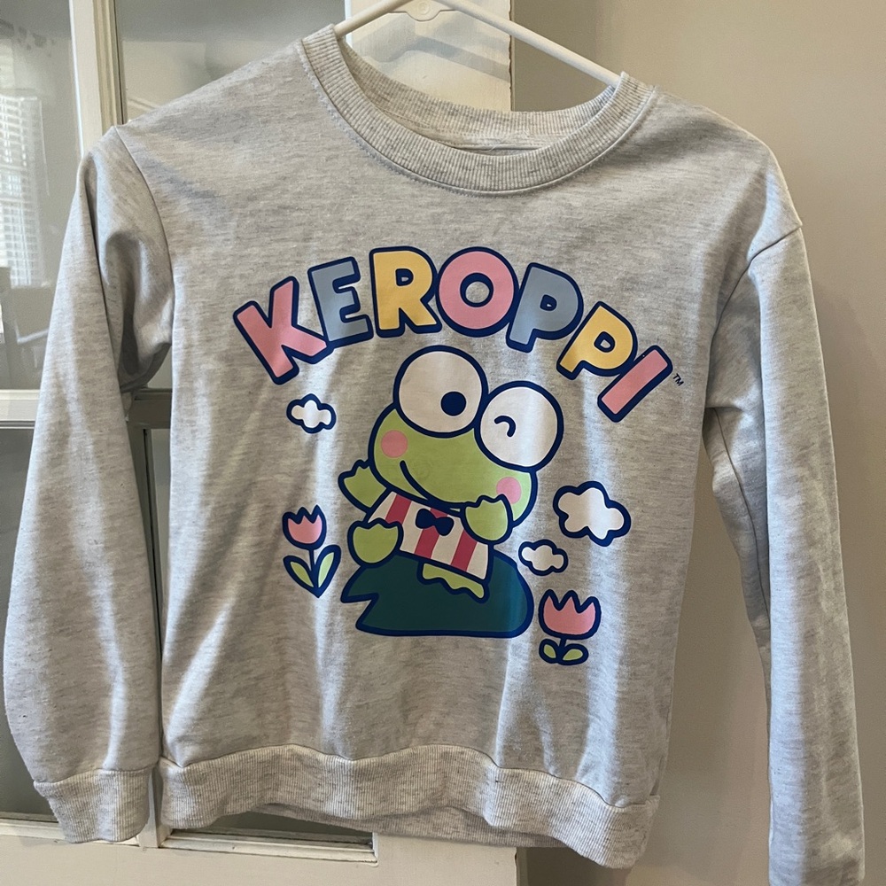 Sanrio Gray Keroppi Kids Sweatshirt